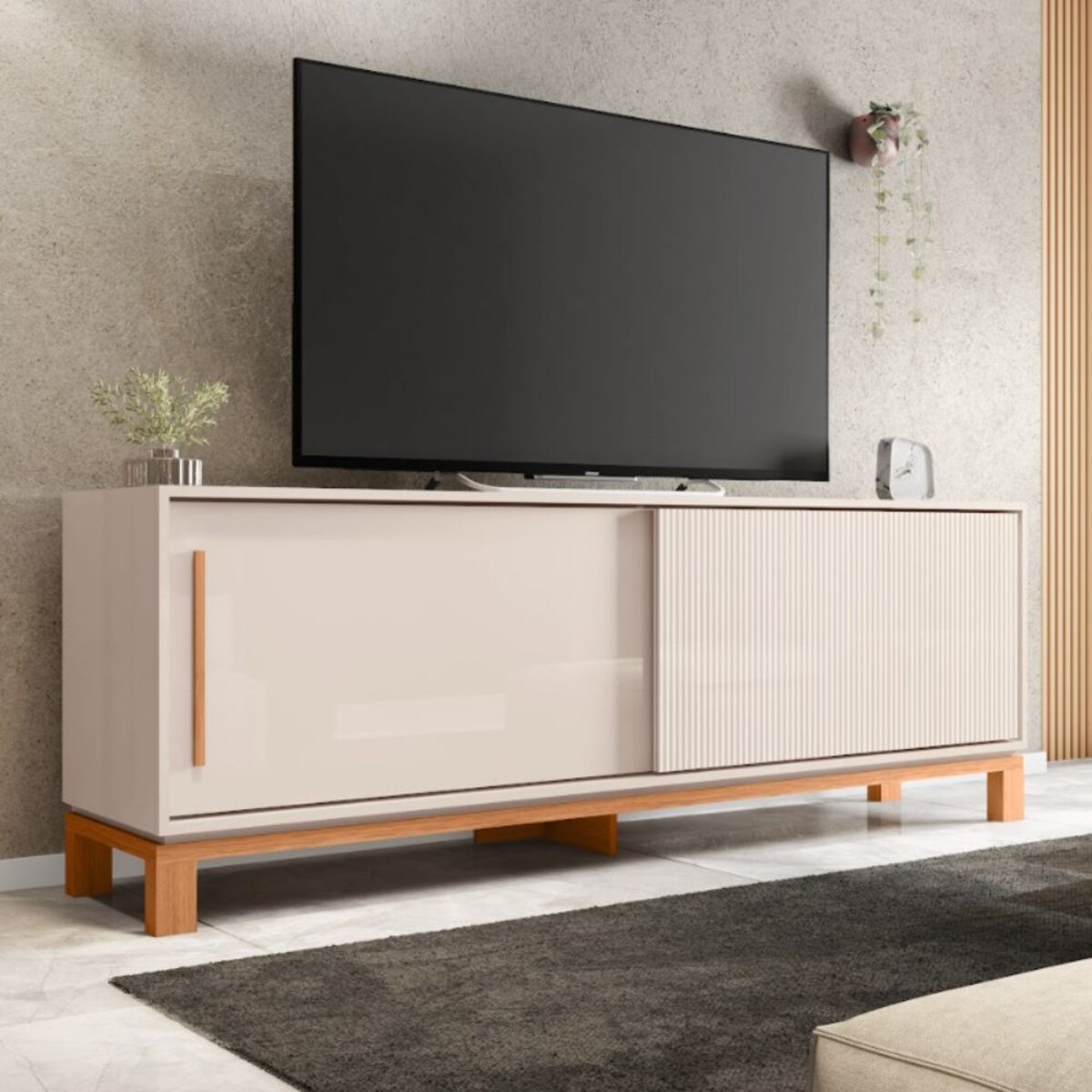 RACK TV MONDRIAN 1.8 BLANCO/FREIJO 65"-4