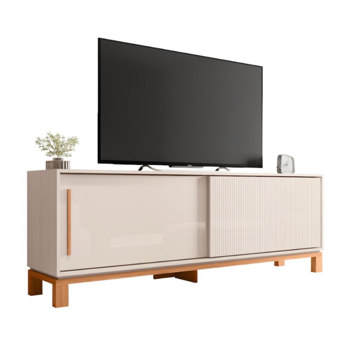 RACK TV MONDRIAN 1.8 BLANCO/FREIJO 65"-1