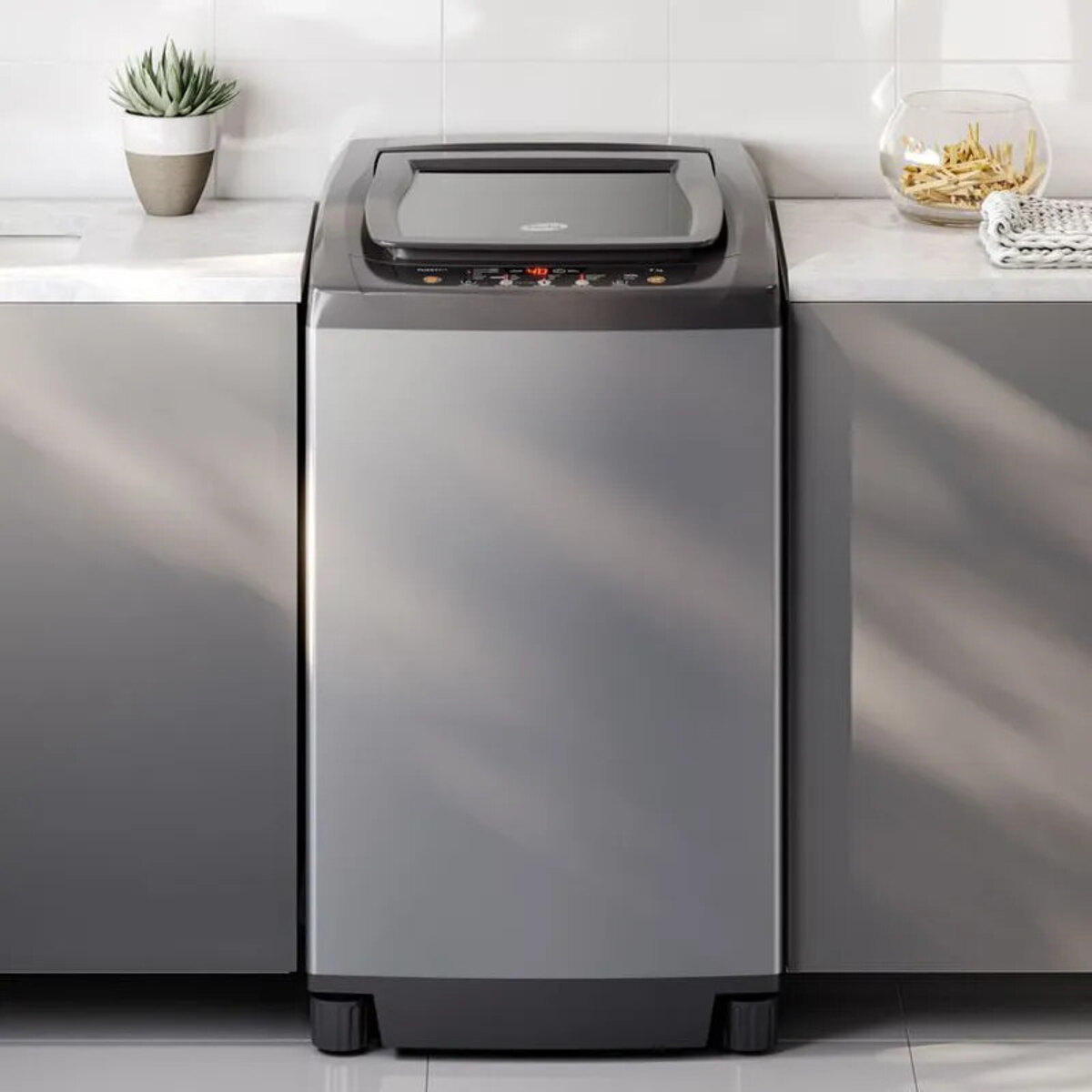 Lavarropas automático Gafa FuzzyFit gris plata 7kg 220 V-4