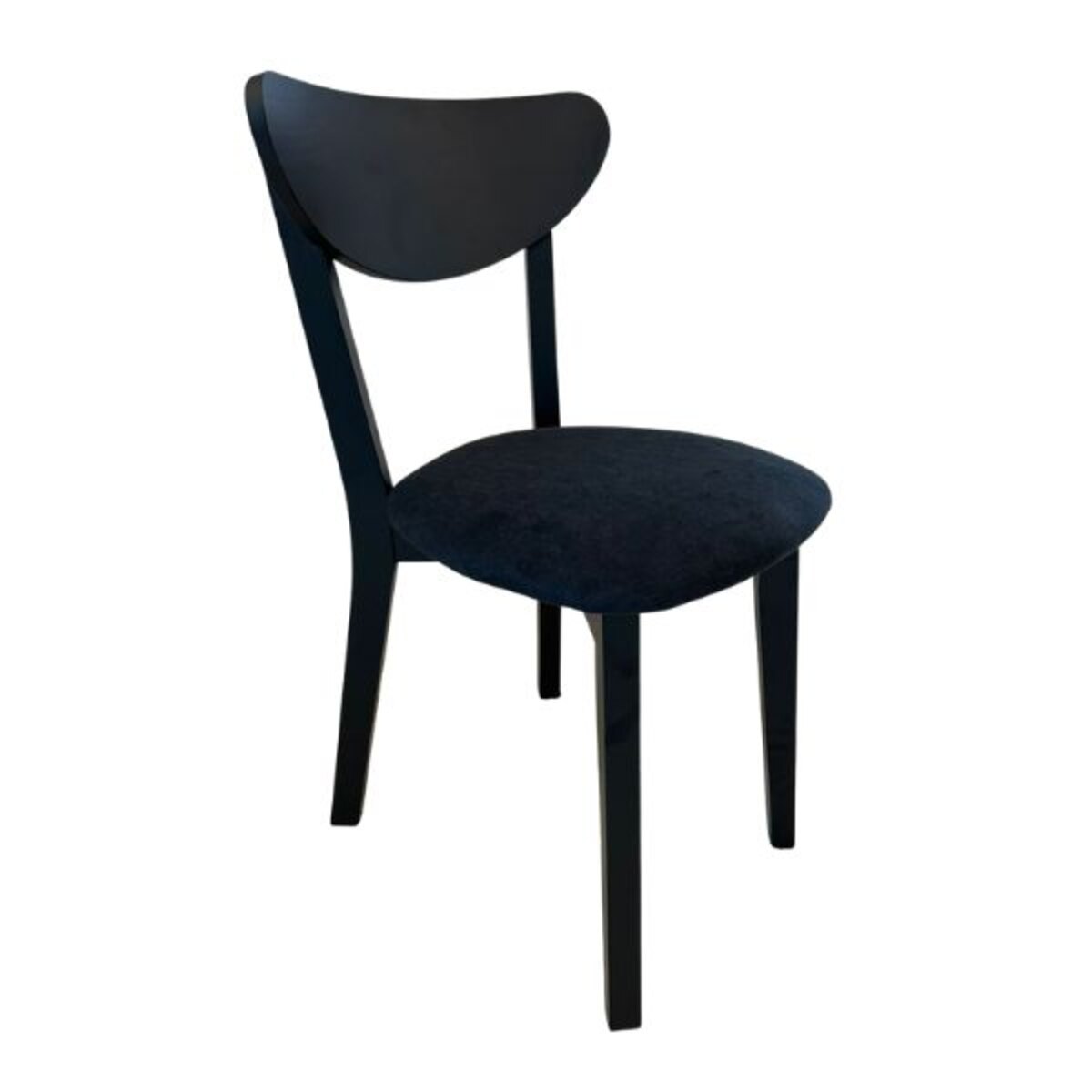 SILLA NORDICA NEGRA TAPIZ NEGRO X2