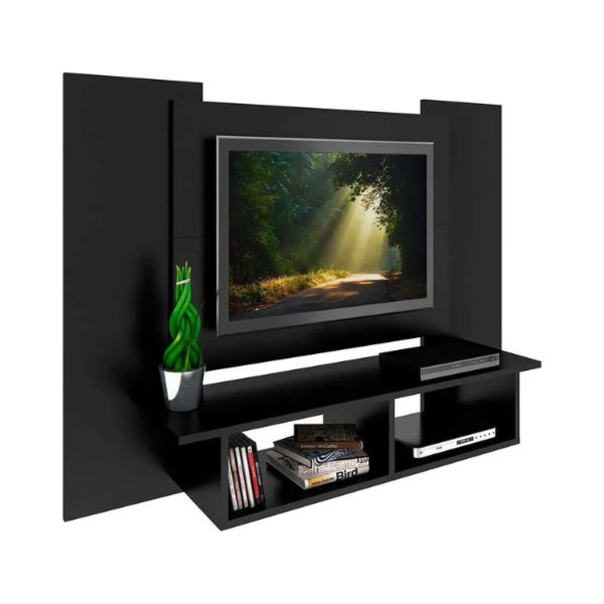 PANEL RACK TV 48 PULGADAS NEGRO - P600 FELICCI