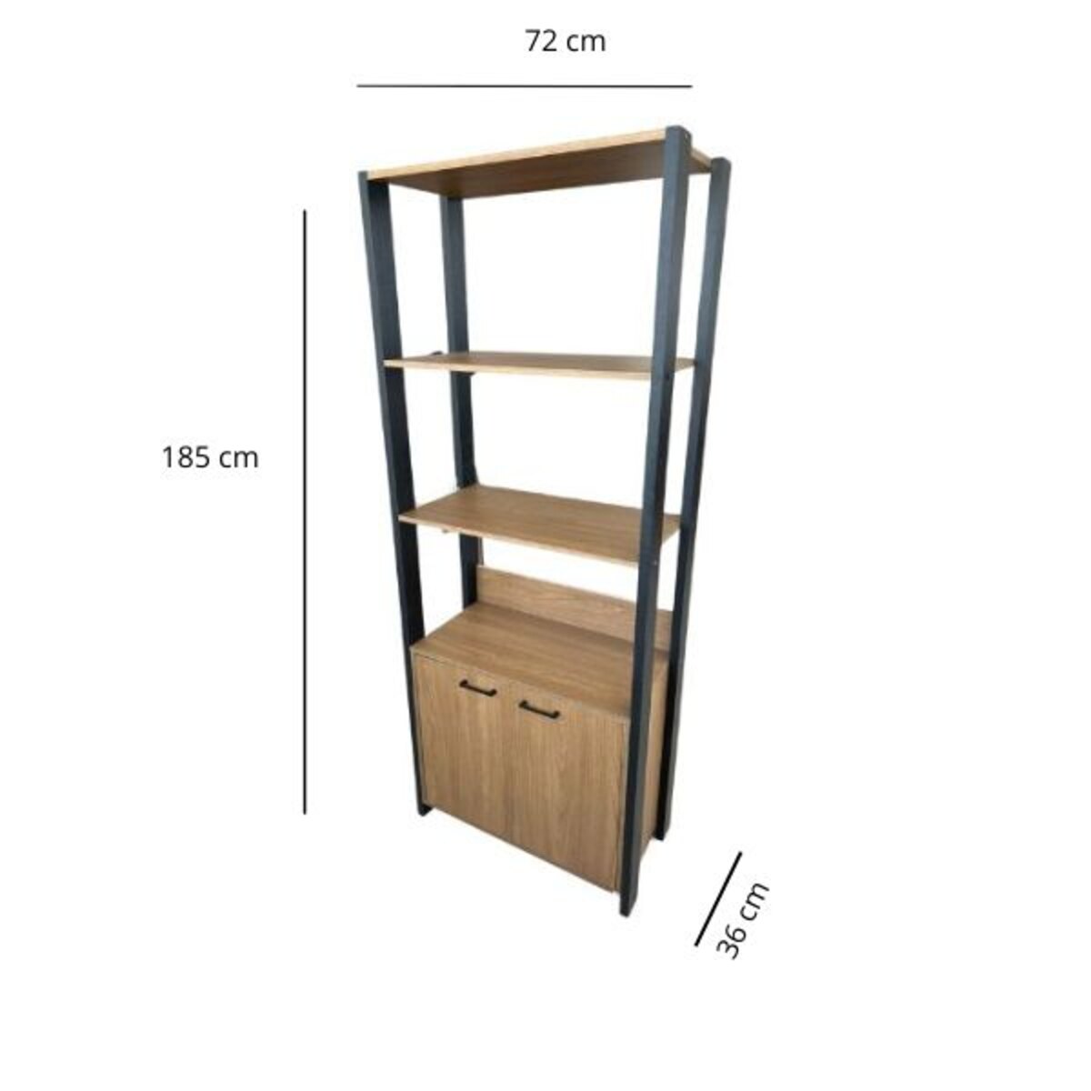 ESTANTE ORGANIZADOR BERLIN 2PUERTAS 072 MIEL / NEGRO CAEMMUN-1