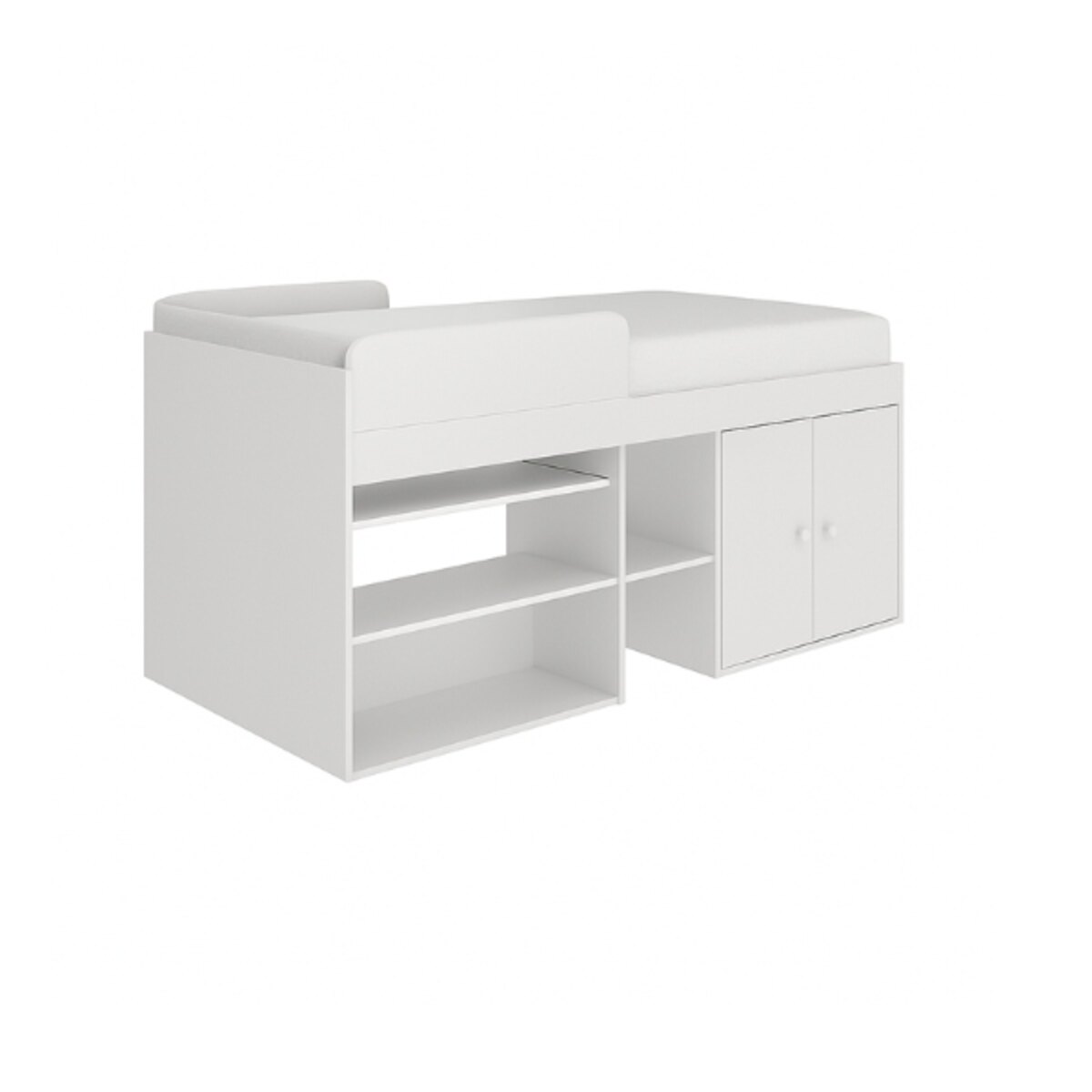 CAMA INDIVIDUAL MULTIFUNCIONAL 190X100 BLANCA BB08-BR-2