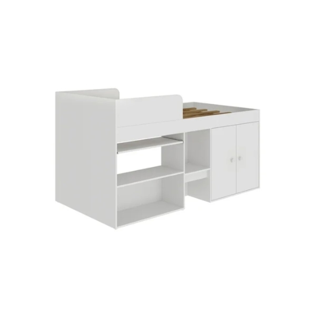 CAMA INDIVIDUAL MULTIFUNCIONAL 190X100 BLANCA BB08-BR-1