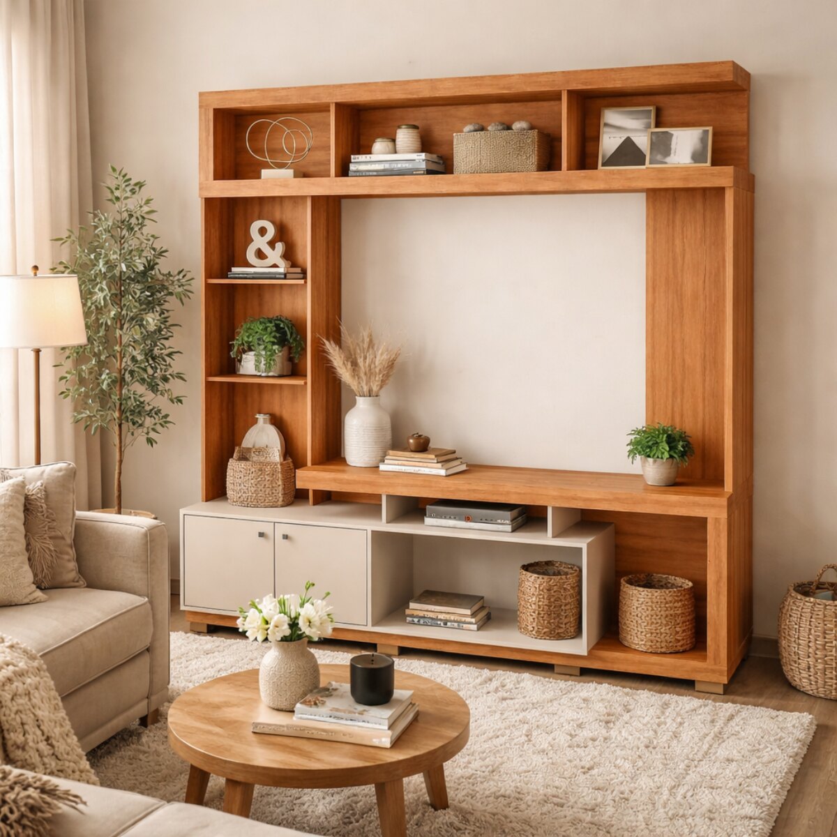 Módulo Rack TV Formosa 2.1 Freijo White-3