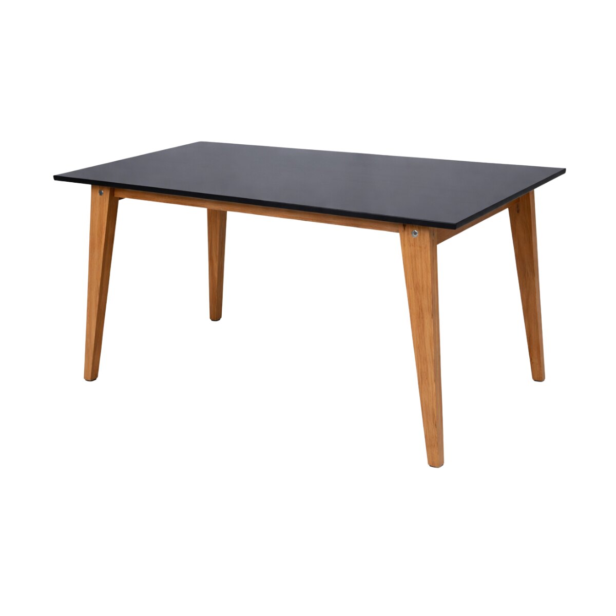 Mesa Escandinava 130 X 90 Cm Miel Tapa/negro-2
