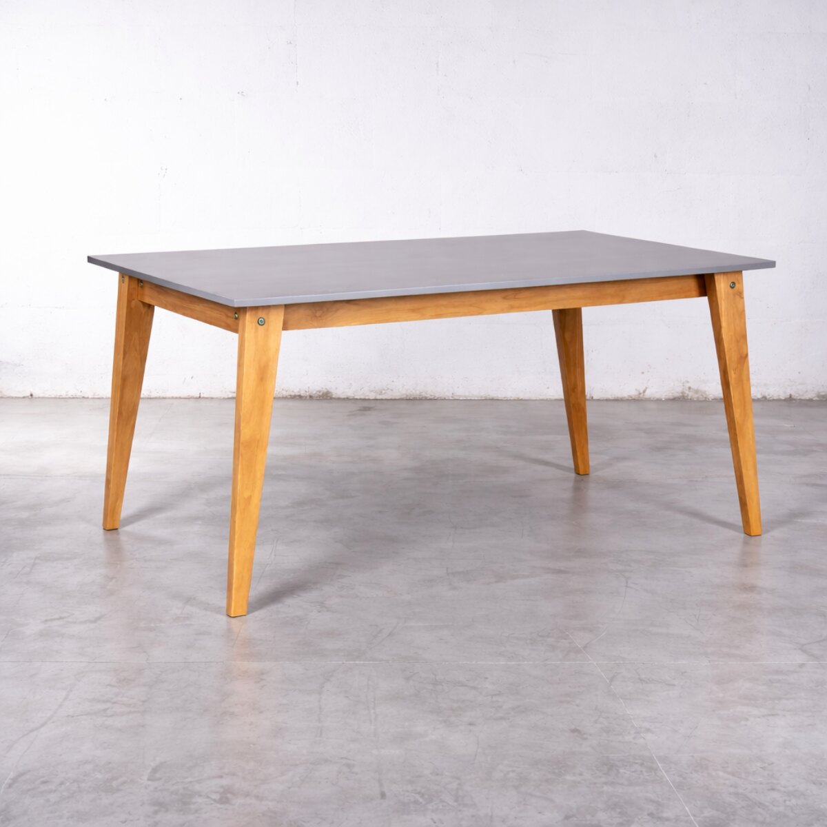Mesa Escandinava 130 X 90 Cm Miel Tapa/Gris-2