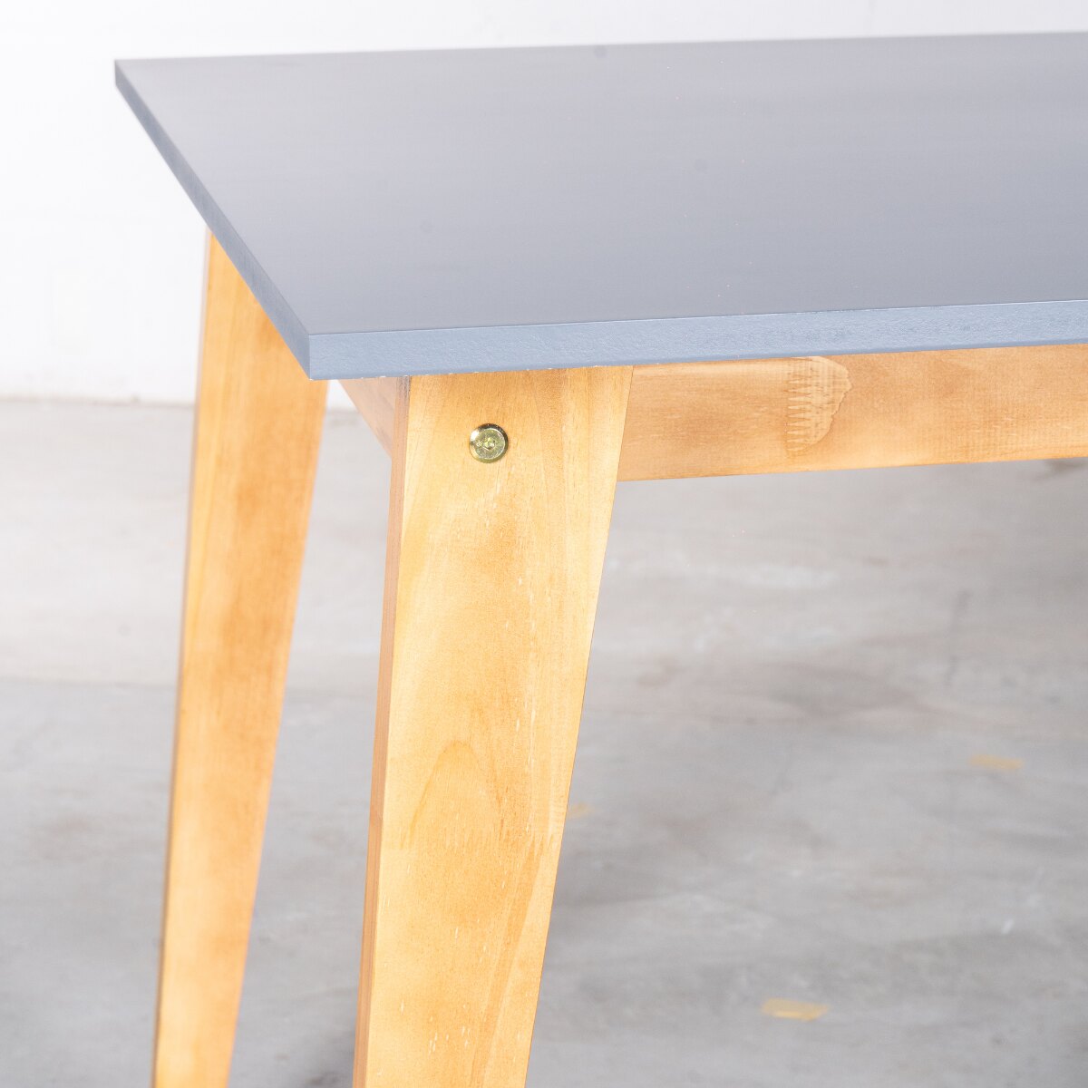 Mesa Escandinava 130 X 90 Cm Miel Tapa/Gris-4