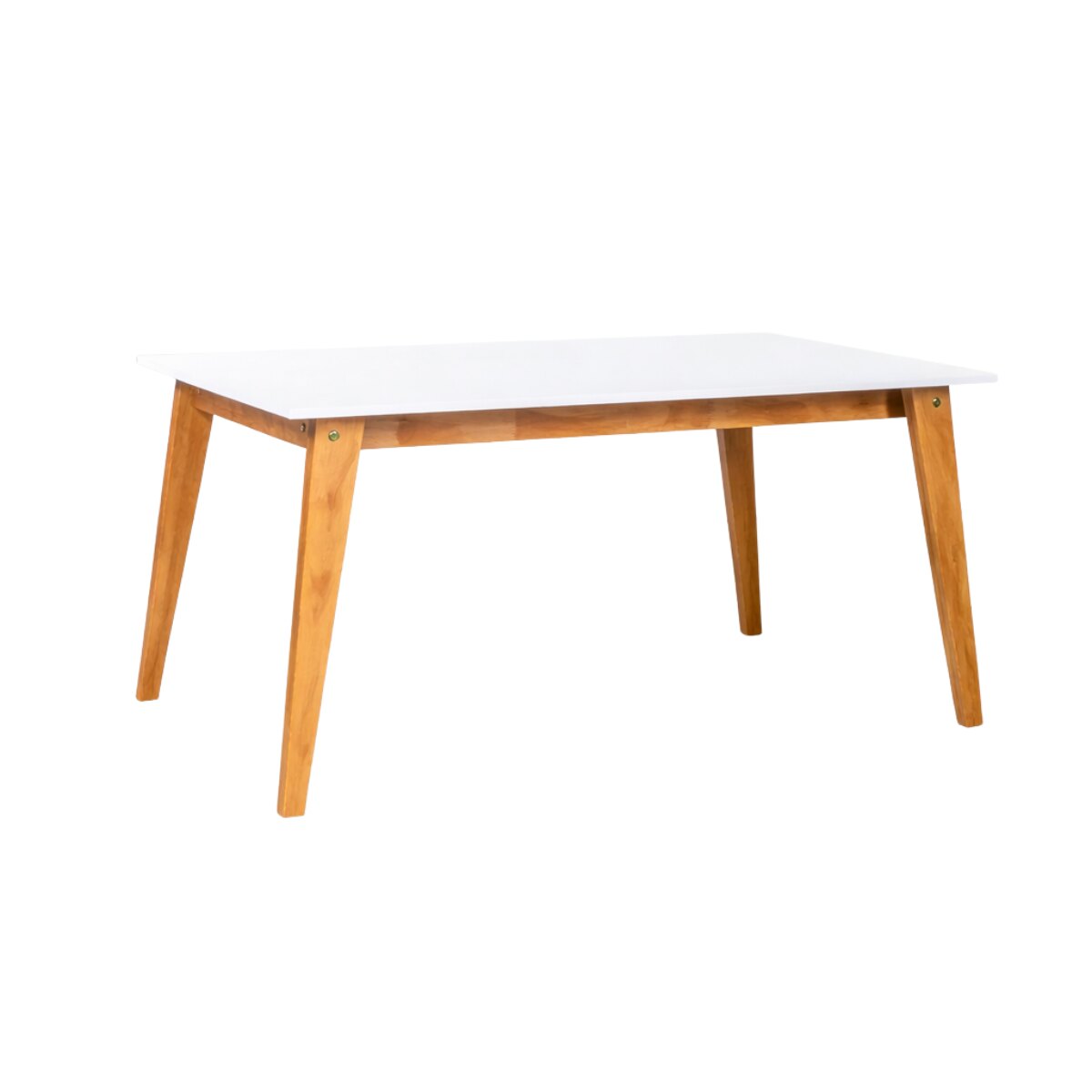 Mesa de Comedor Escandinava 130CM Miel Tapa/Blanca-1