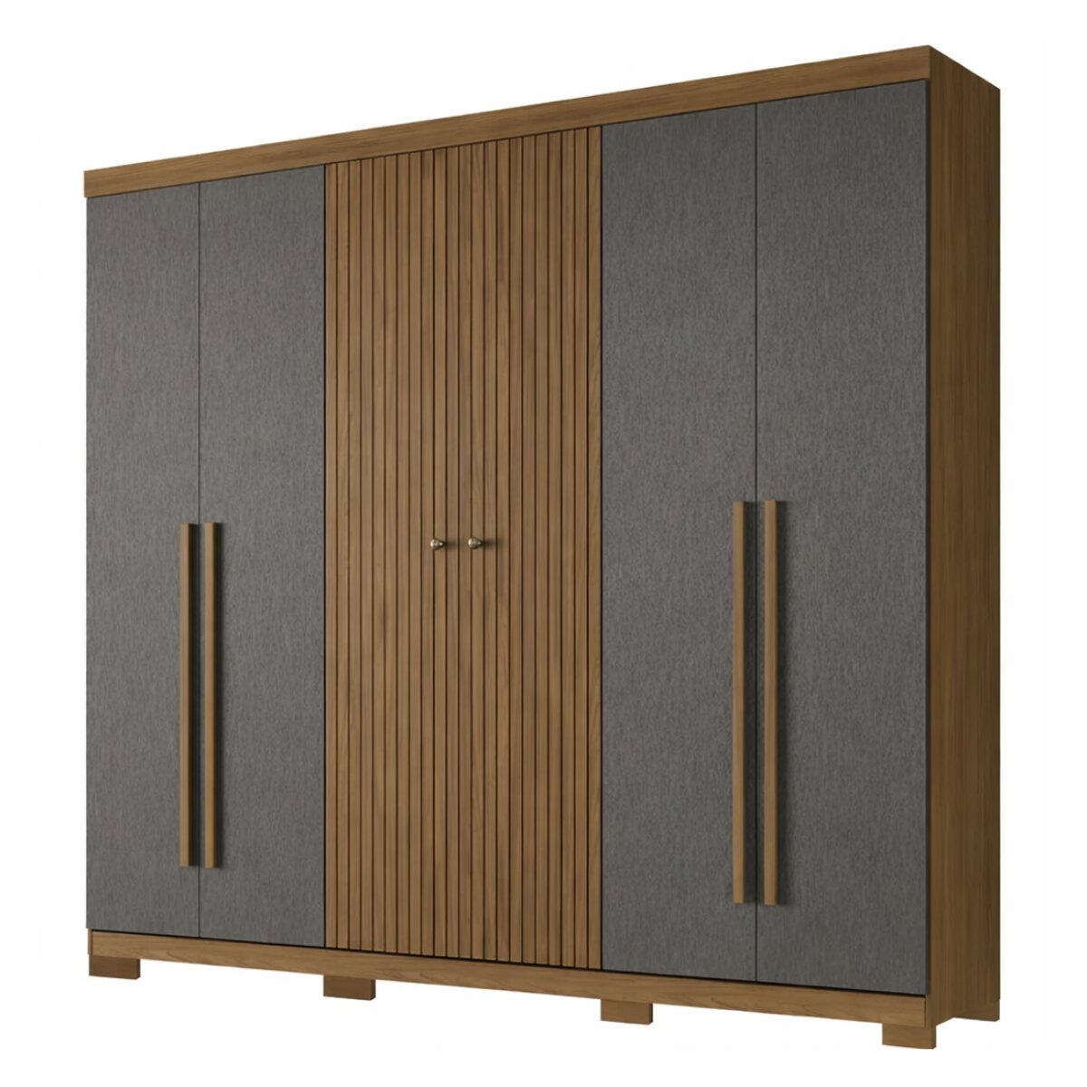 Ropero Placard Buriti 6 Puertas Jatobá Grafito-2