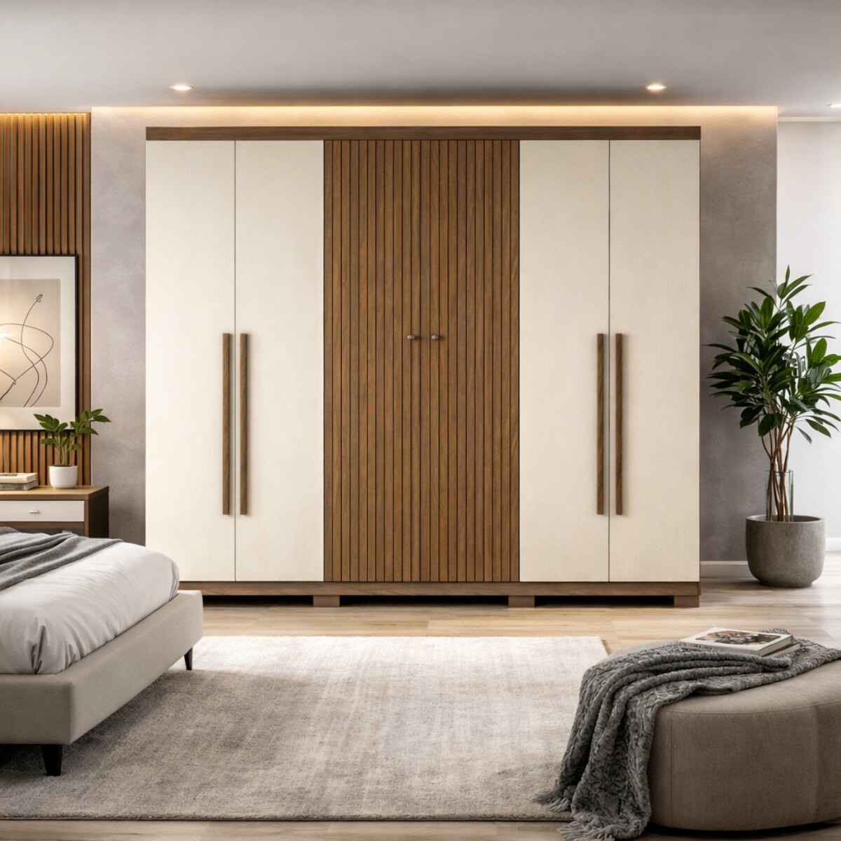 Placard Armario 6 puertas Buriti Jatobá/arena-3