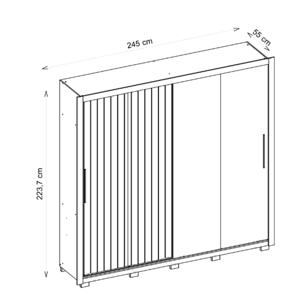 Armario Ropero Armario Lux 2.4 Caemmun-4