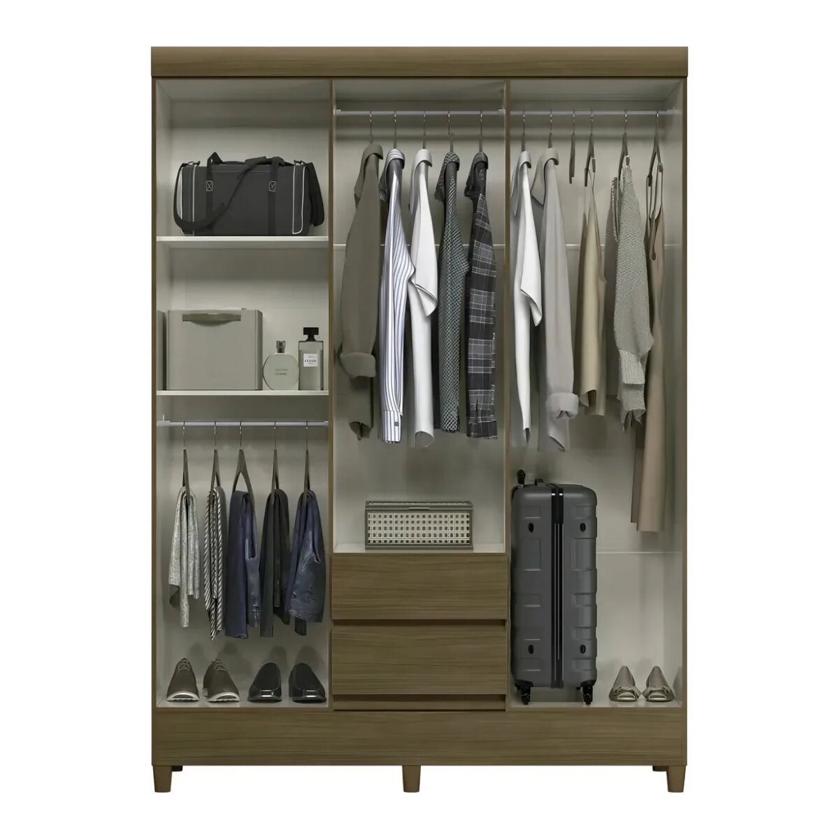 Placard Santos Andirá Fit 6.2 Jequitibá 6 Puertas 2 Cajones-3