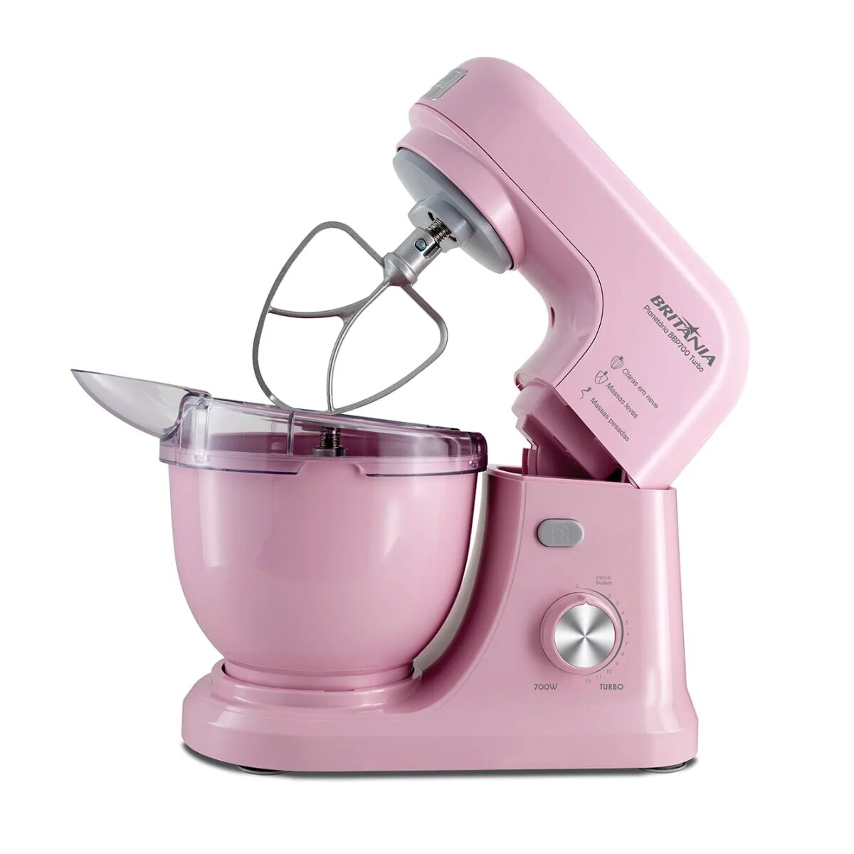 Batidora Planetaria Britania Bbp700v / Rosa 4 Lts. 700w-0
