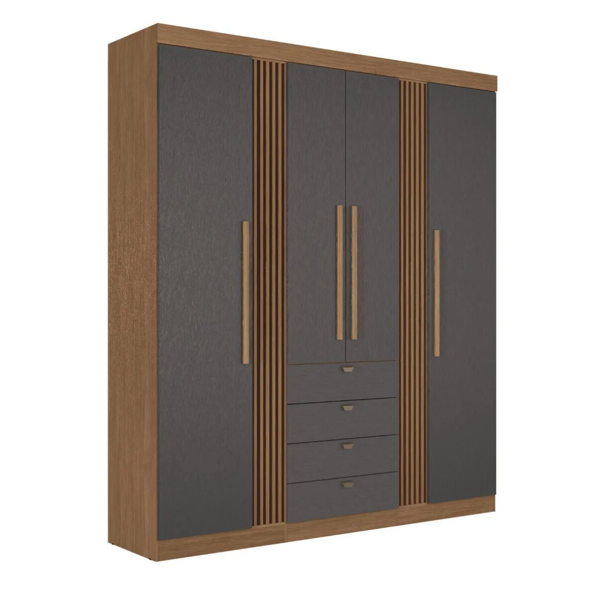 Placard Aurora / Jatobá- Grafito 4 Puertas-1