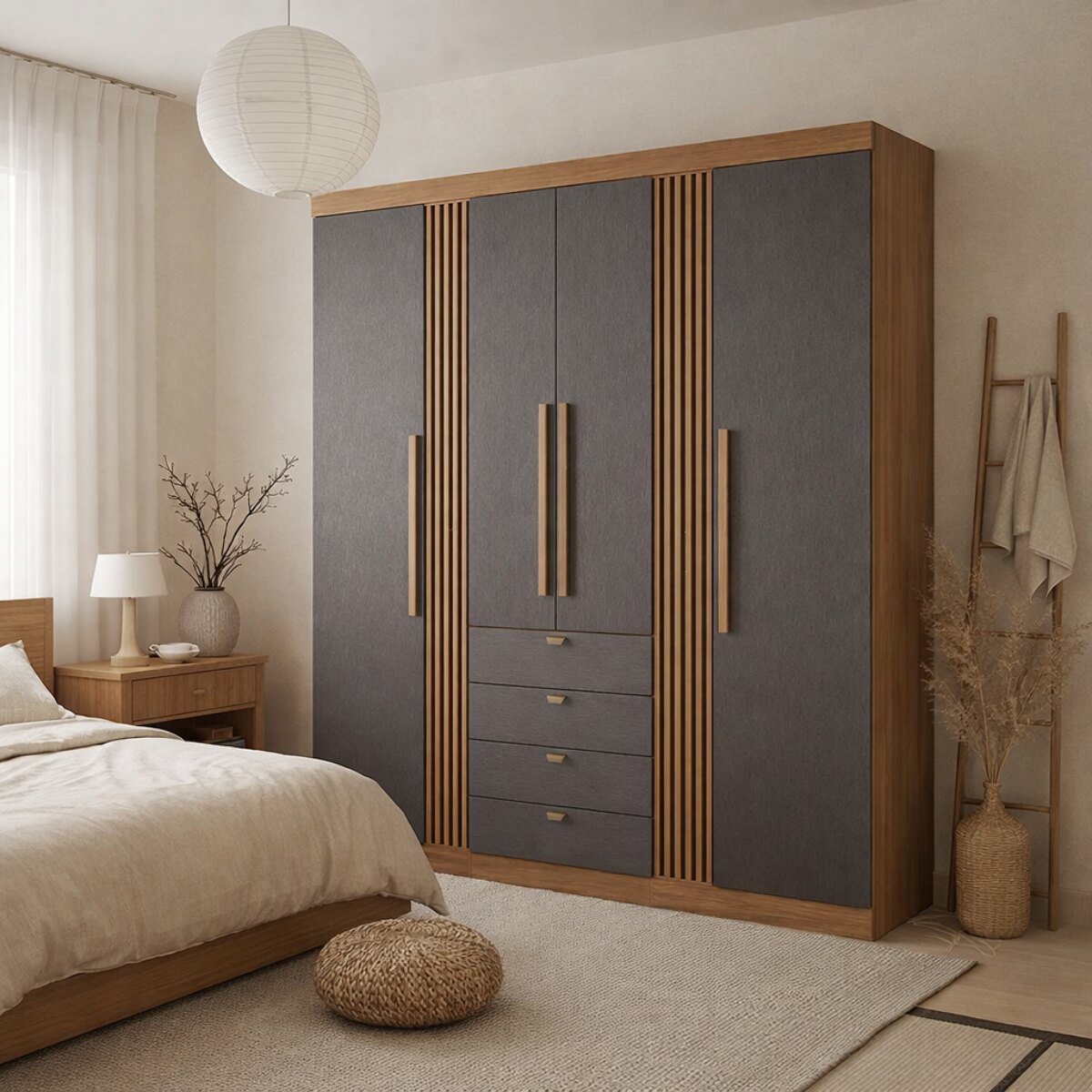 Placard Aurora / Jatobá- Grafito 4 Puertas-4