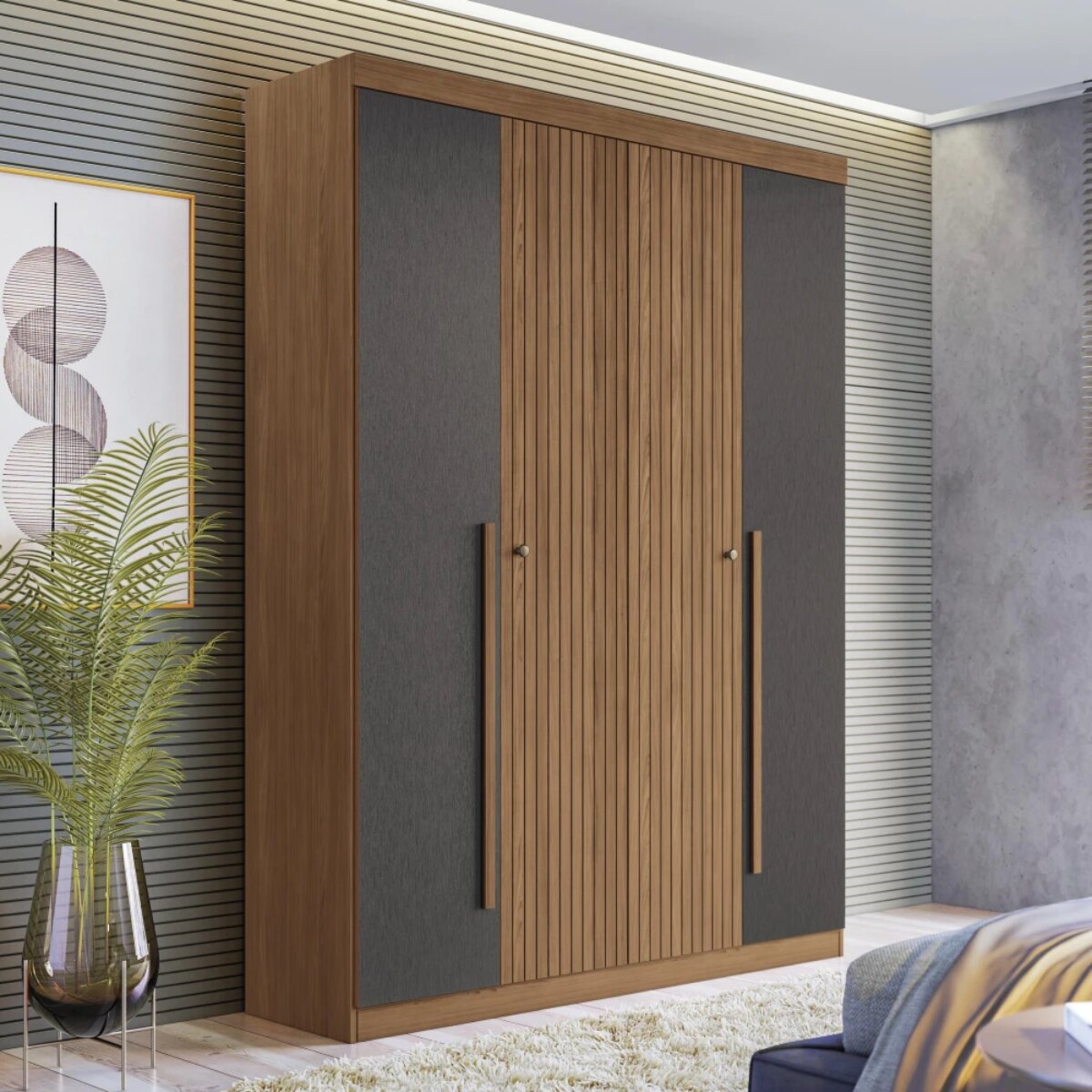 ROPERO BURITI 4 PUERTAS JATOBA/GRAFITO-1