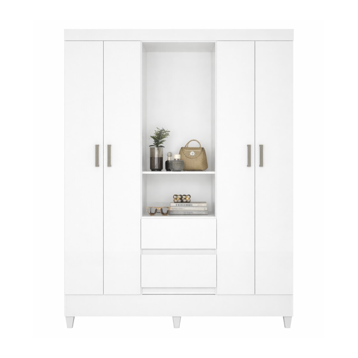 Placard Fit Capelinha / Blanco 4 puertas-1