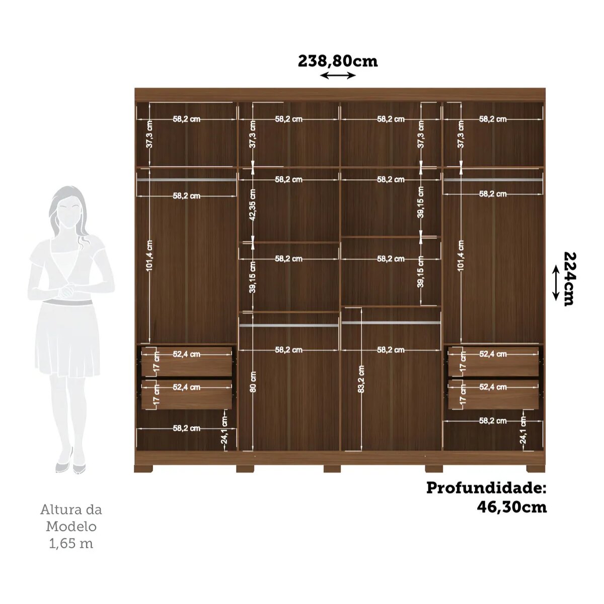 ROPERO MASTER N. 8.4 JATOBÁ/GRAFITO-4