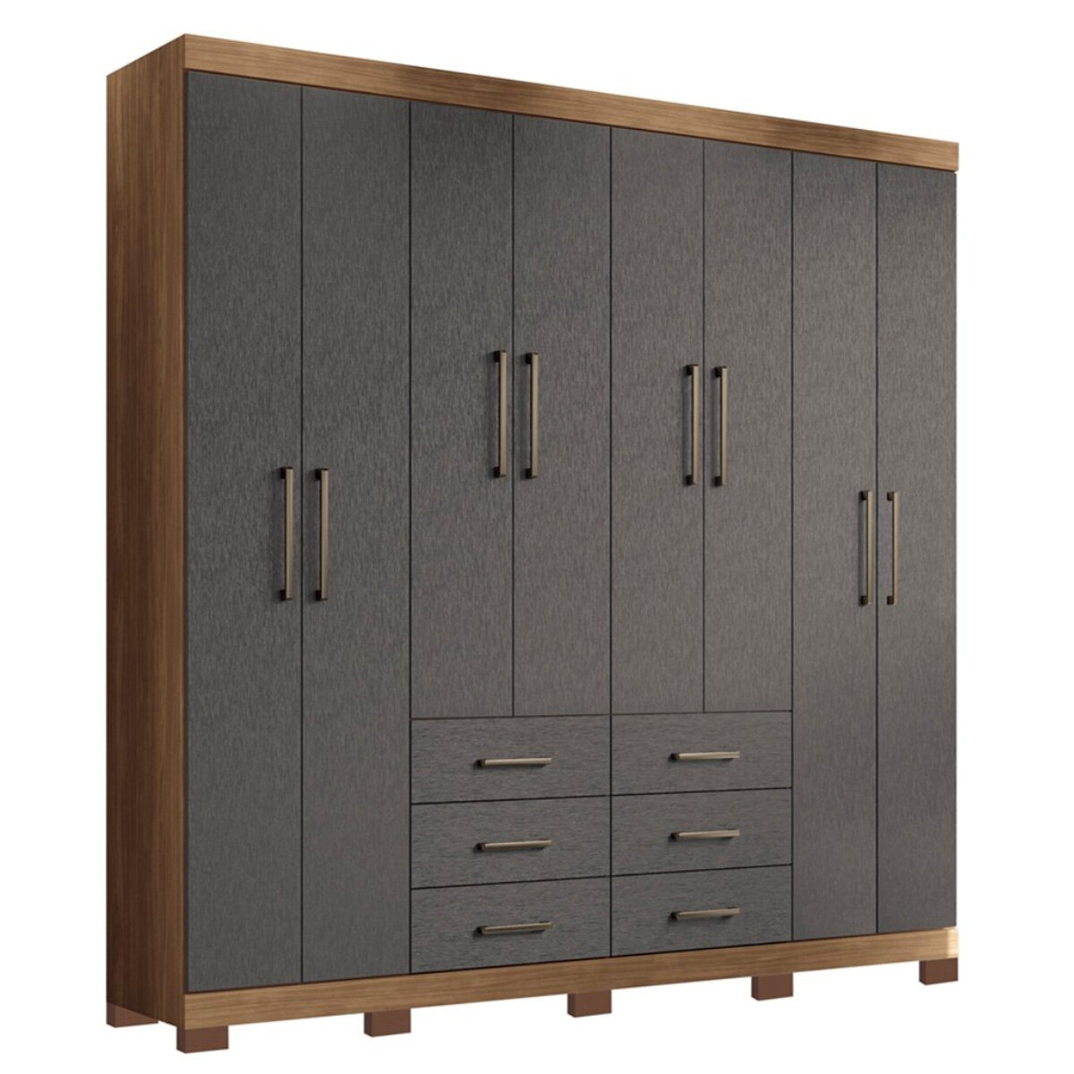 Placard Liverpool / Jatobá - Grafito 8 Puertas-3