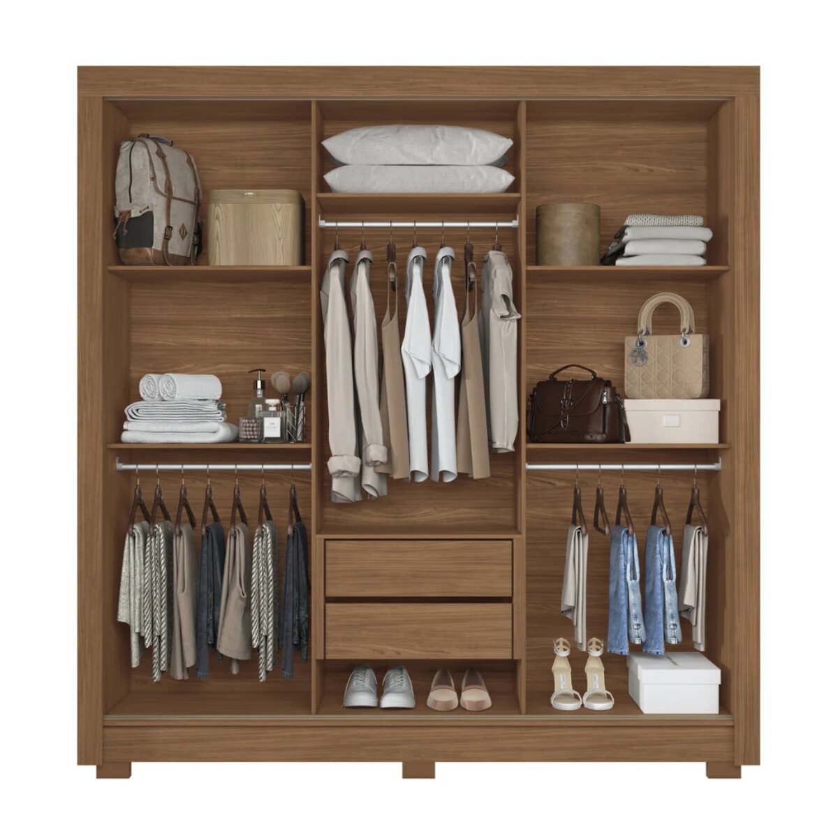 Placard Maringa / jatobá 3 Puertas Corredizas-4