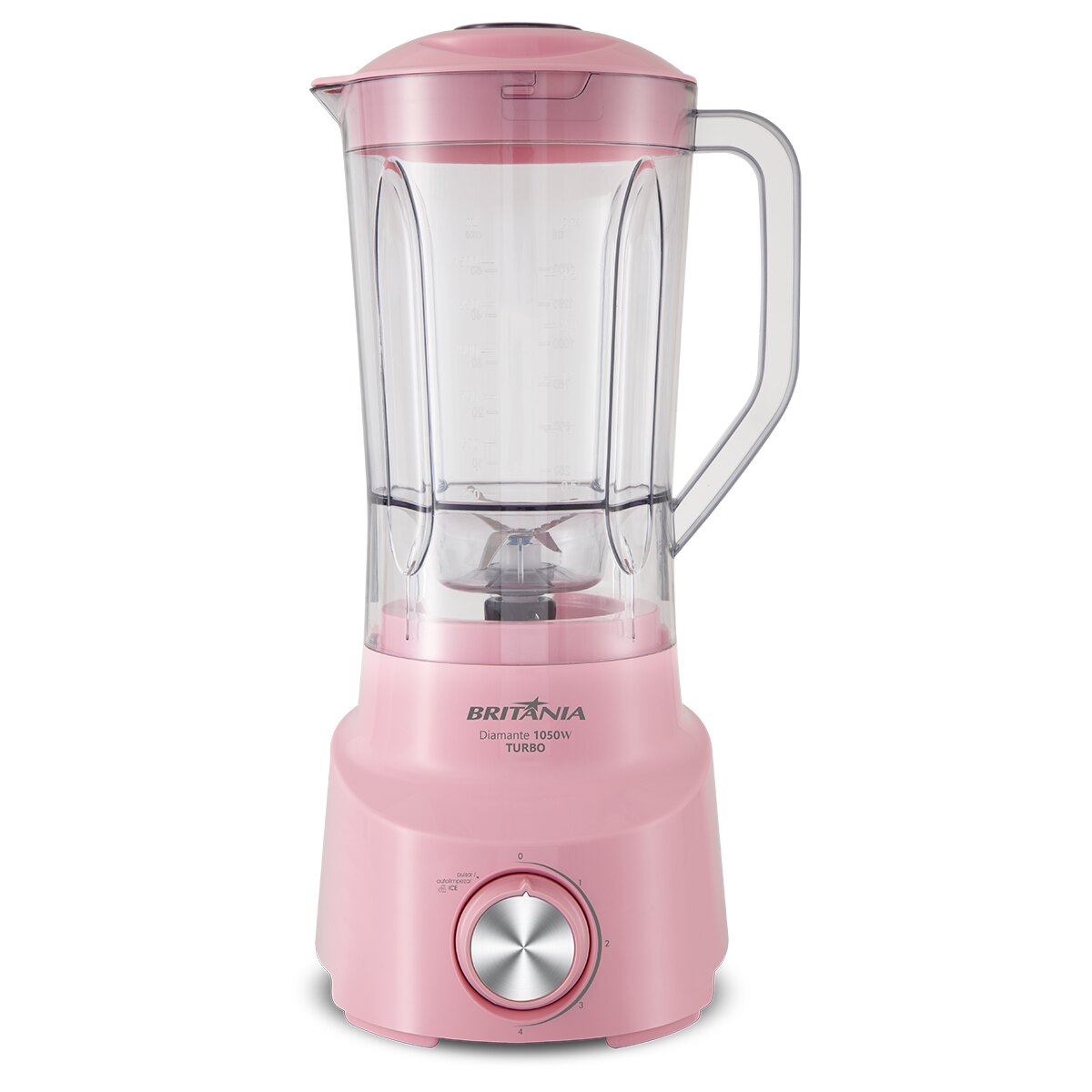 Licuadora Britania Diamante 800 1050w 2,6 Lts Rosa-0