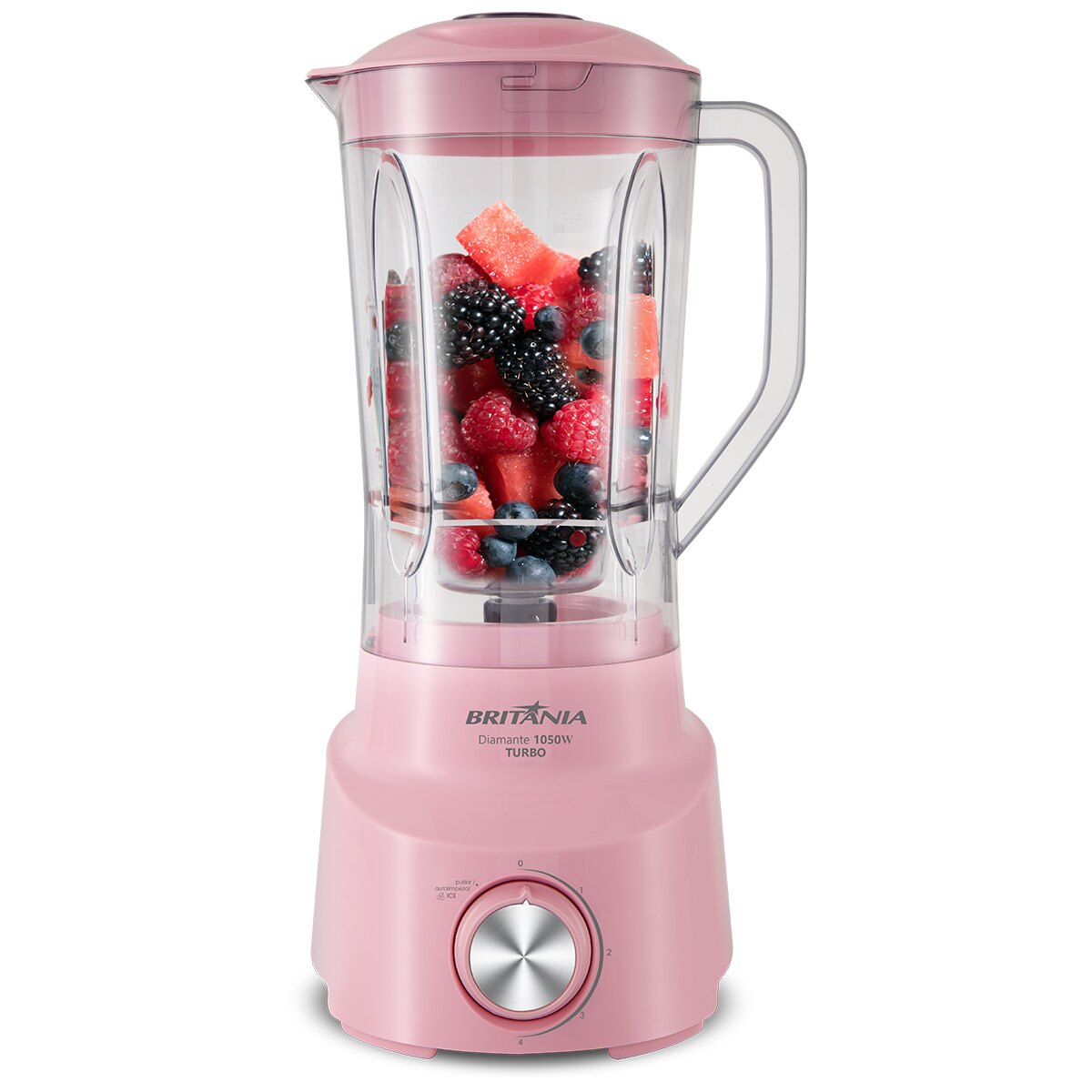 Licuadora Britania Diamante 800 1050w 2,6 Lts Rosa-3