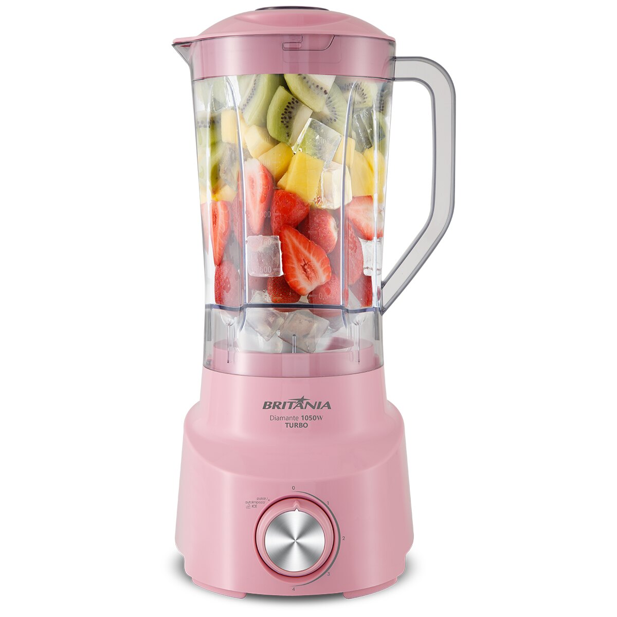 Licuadora Britania Diamante 800 1050w 2,6 Lts Rosa-4