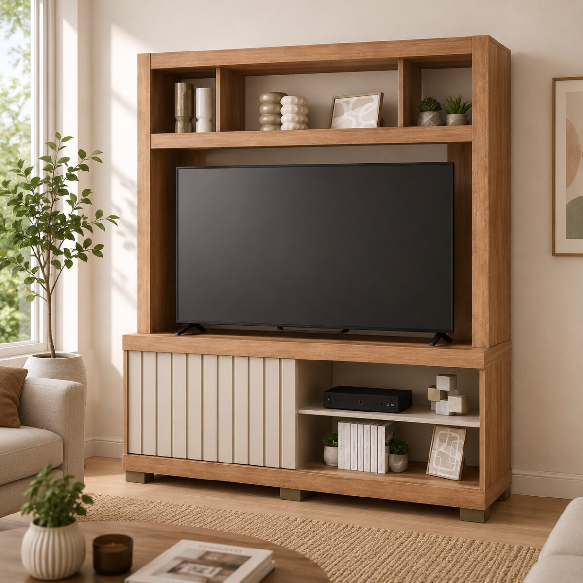 Mueble para TV CINE 1,6 FREIJO WHITE-3