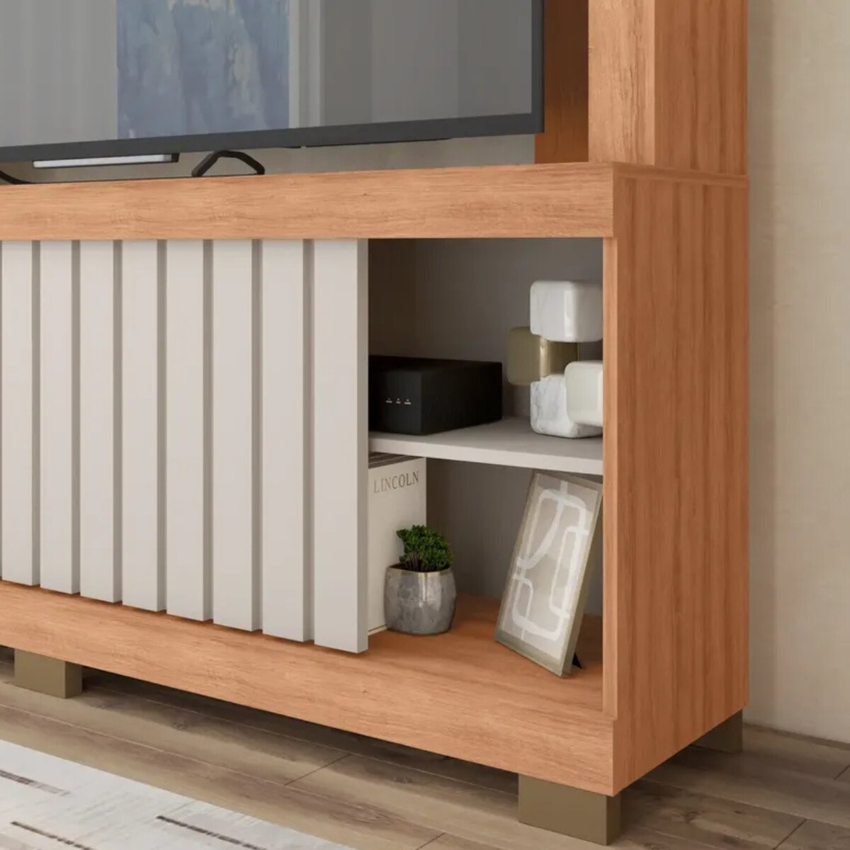 Mueble para TV CINE 1,6 FREIJO WHITE-4