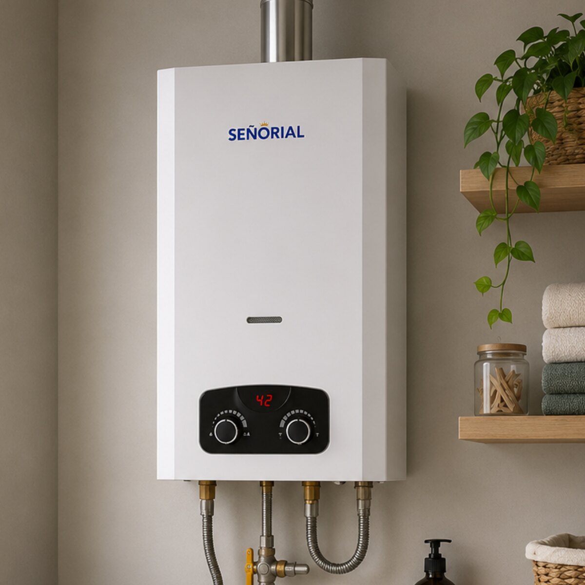 Calefón Señorial Evolution Max C-14GE 14L Gas Licuado Blanco-4