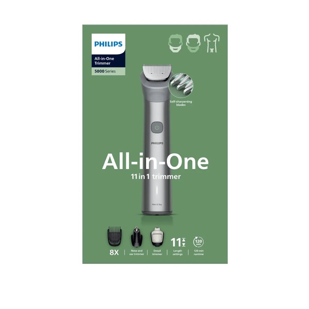 Recortador Philips Multigroom MG5923/15 11 en 1 Gris-2