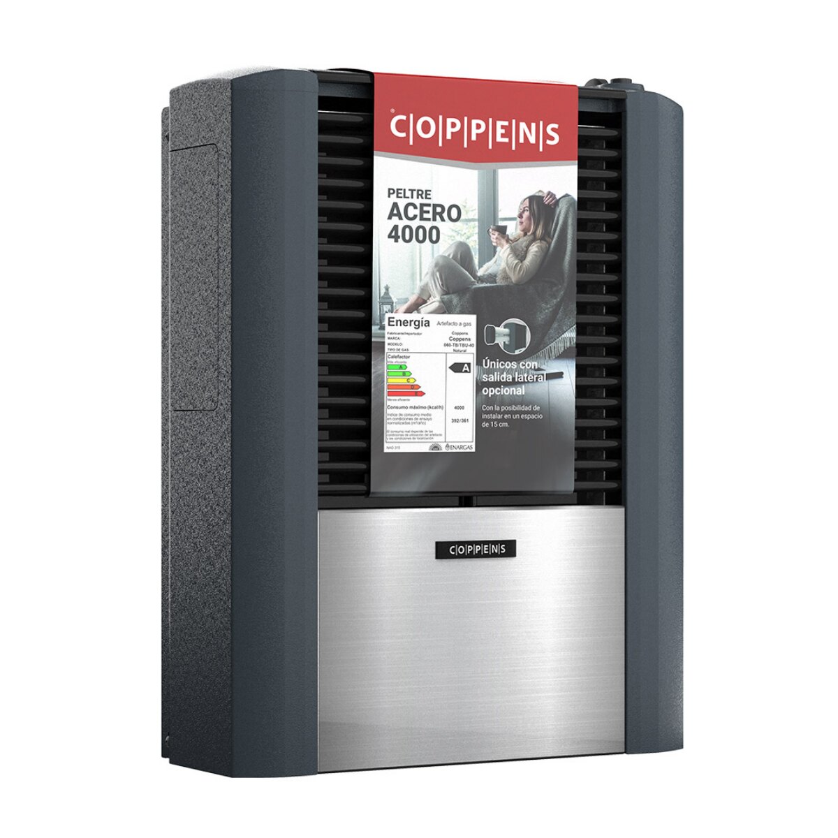 Calefactor Coppens 6000TB 6000 Kcal Multigas Grafito-2