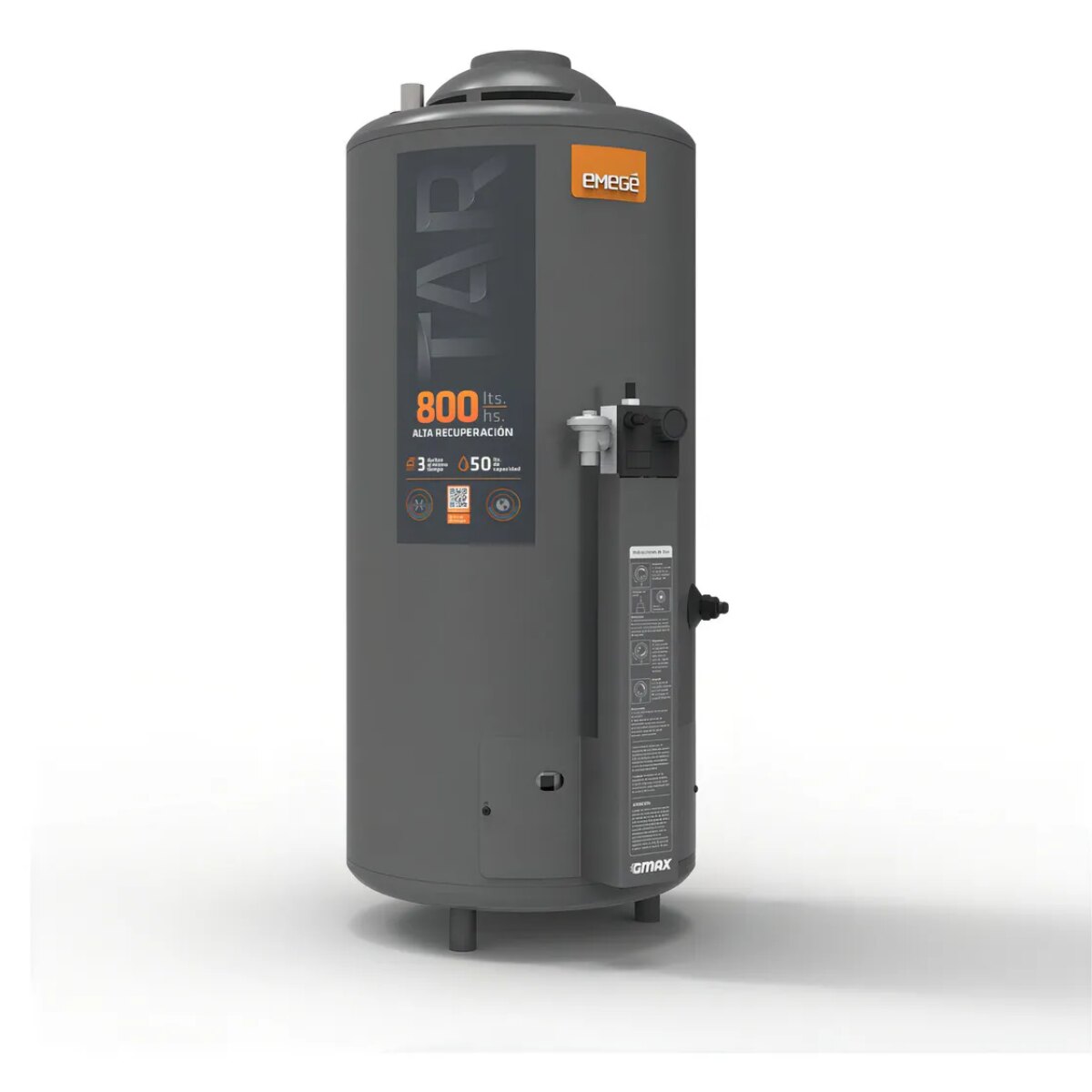 Termotanque Emegé 50 Litros Alta Recuperación Gas Multigas-1
