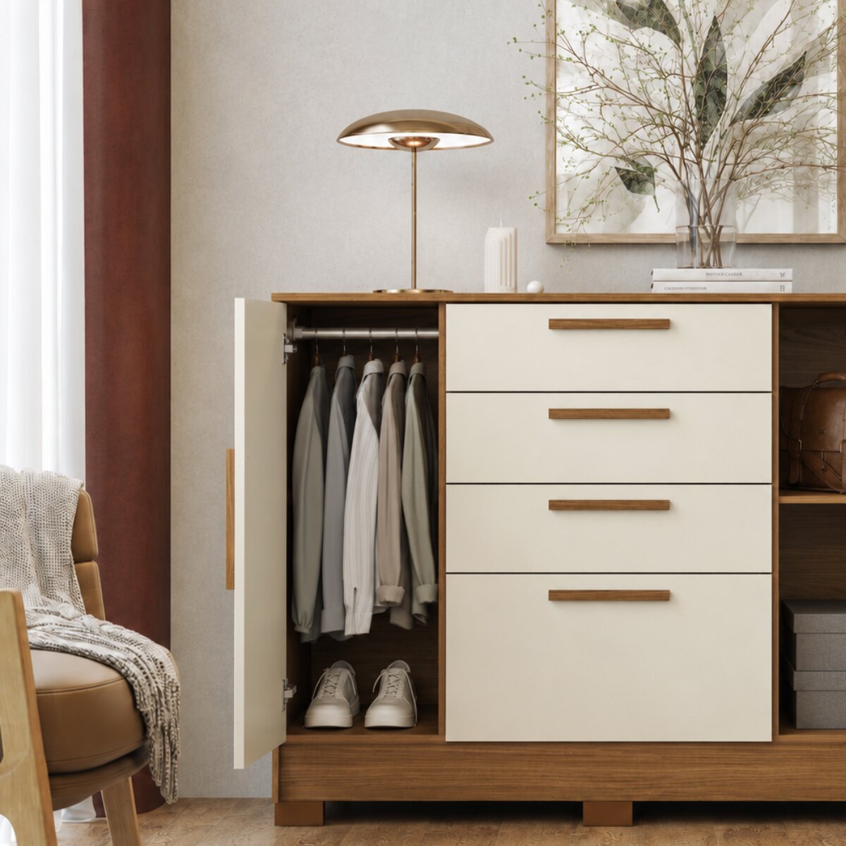COMODA PINHAIS 2.4 JATOBA/ARENA Santos Andira-2
