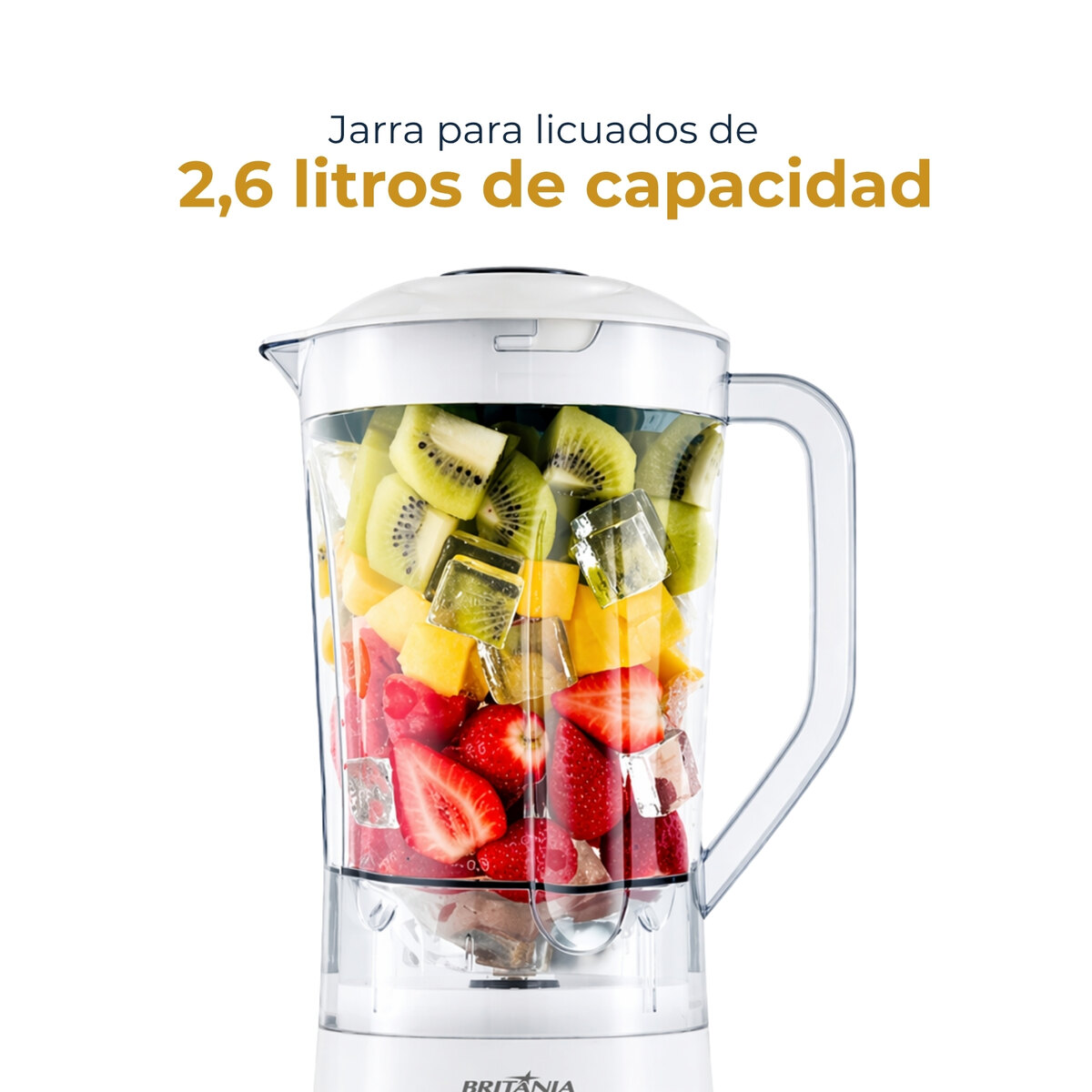 Licuadora Britânia Diamante 800 1050W 2,6L Blanca-4