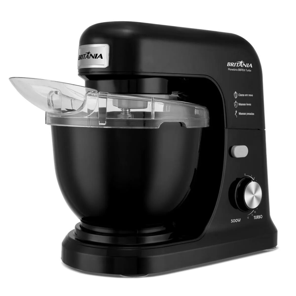 Batidora Planetaria Britânia 700W 4L 12 Velocidades Negra-1