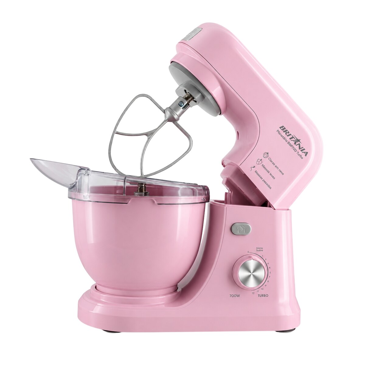 Batidora Planetaria Britânia BBP700RS 700W 4L Rosa-2