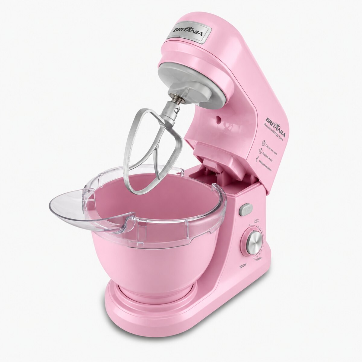 Batidora Planetaria Britânia BBP700RS 700W 4L Rosa-3