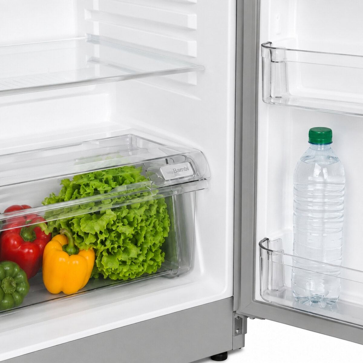 Heladera Bambi 2F1600 Auto Defrost 328L Freezer Plata-3