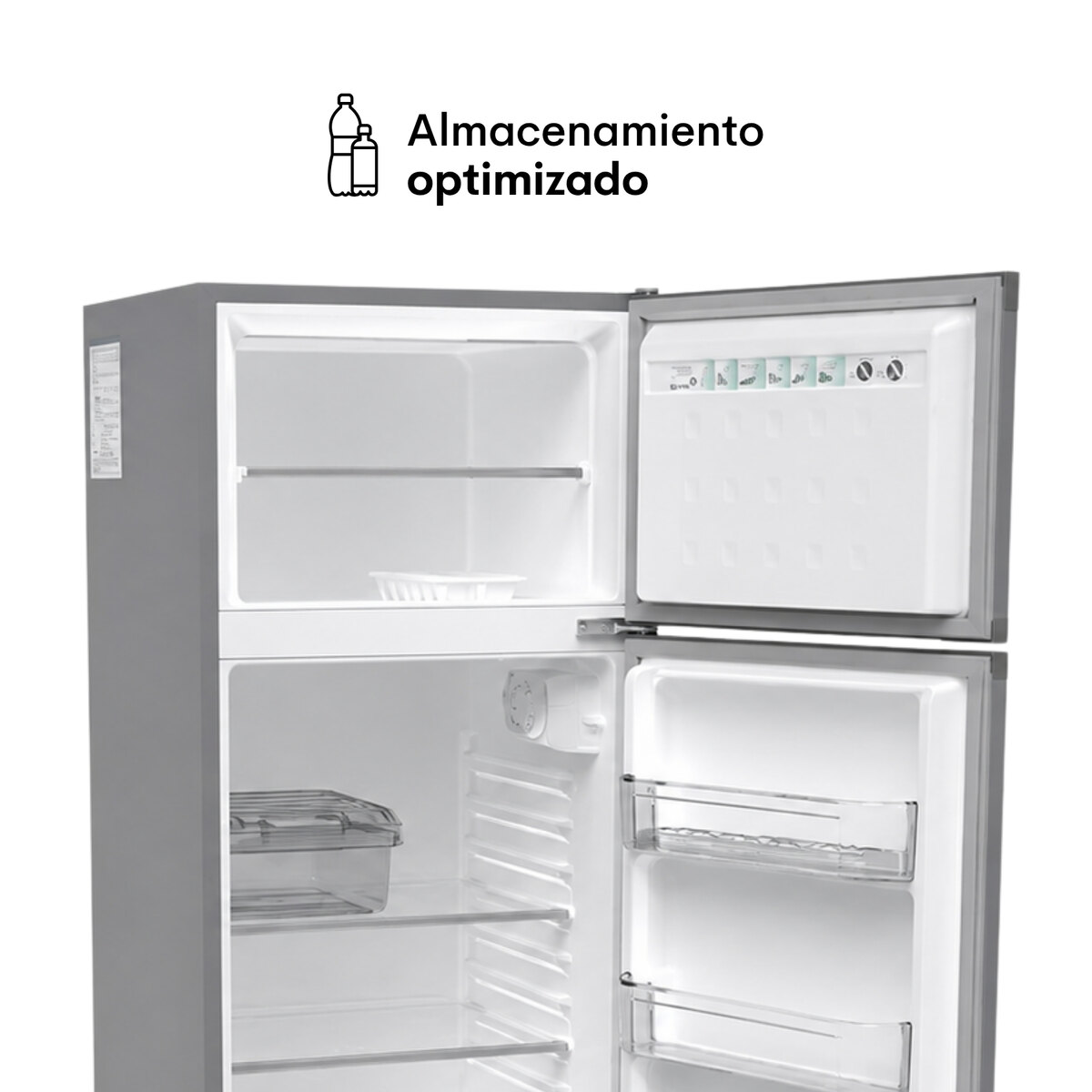 Heladera Bambi 2F1200Pa 239L Auto Defrost Freezer Plata-4