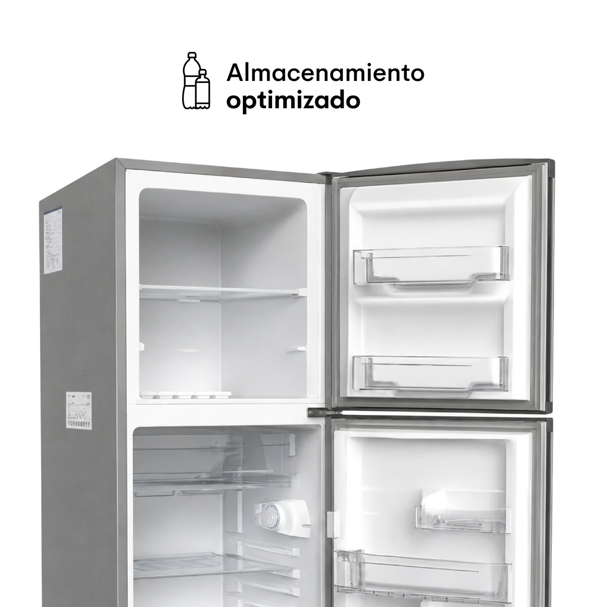 Heladera Bambi 2F1800Pa 386L Auto Defrost Freezer Plata-4