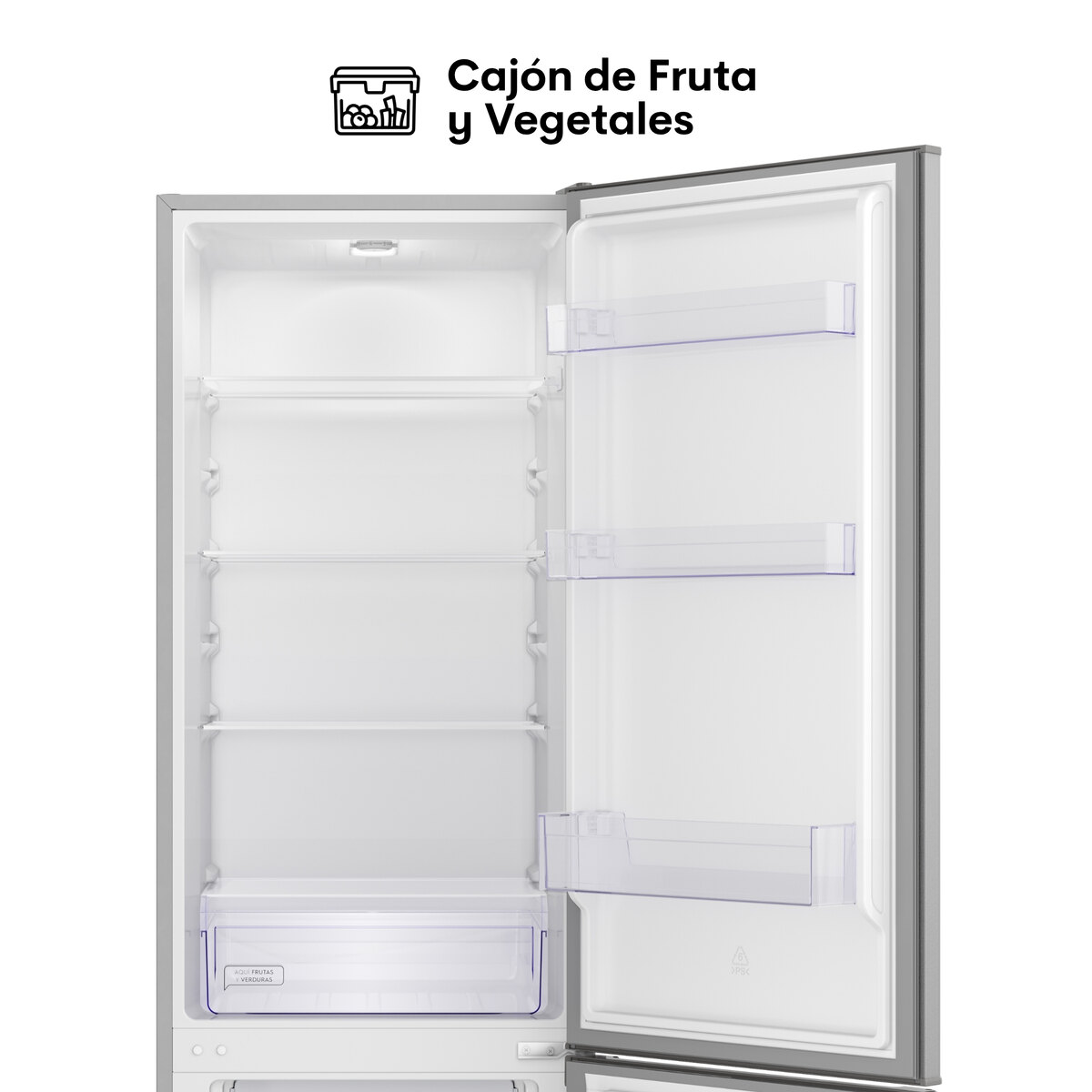 Heladera Gafa HGBF270P Cíclica 254L Bottom Freezer Plata-3