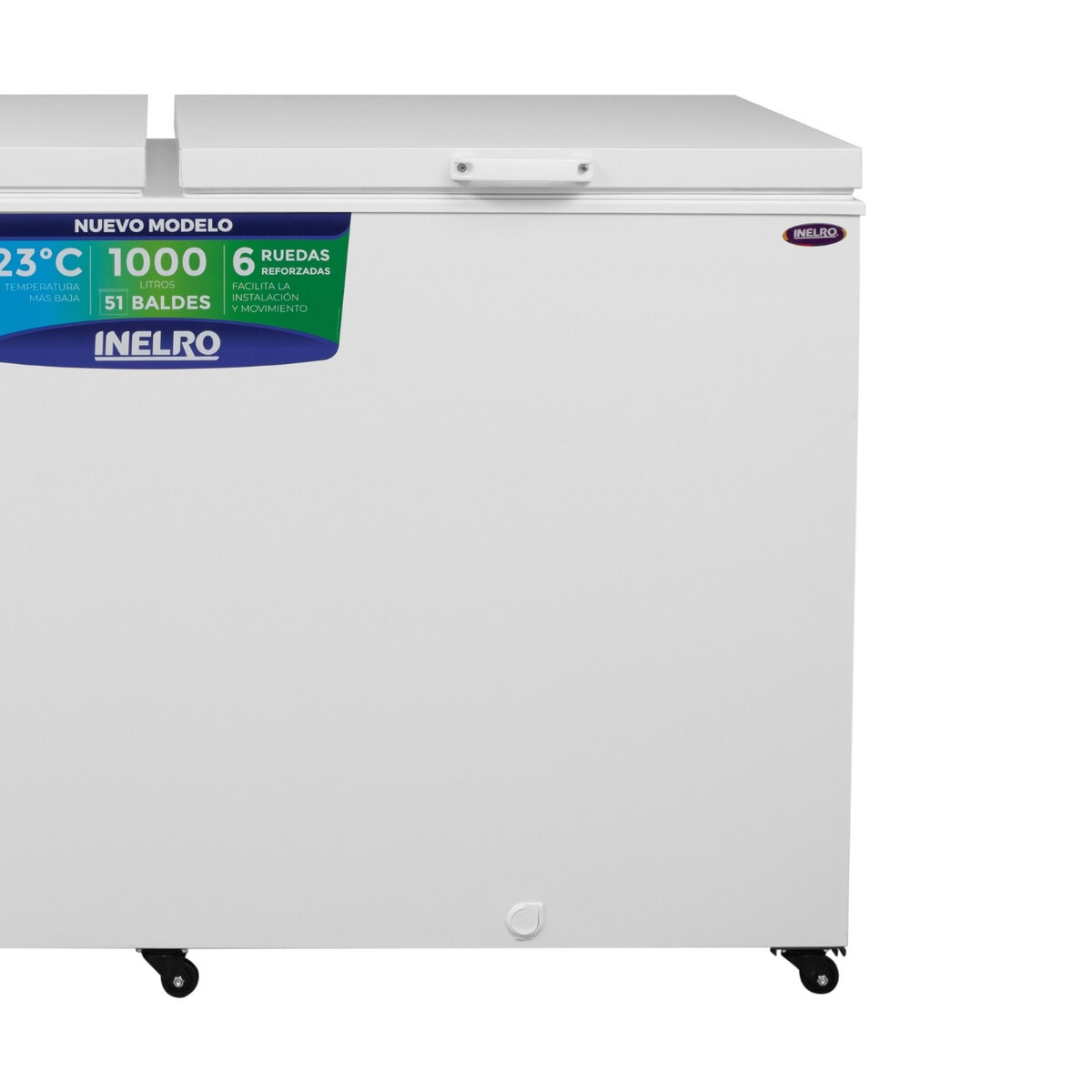 Freezer Comercial Inelro FIH-1000 937L 2 Tapas Blanco-4