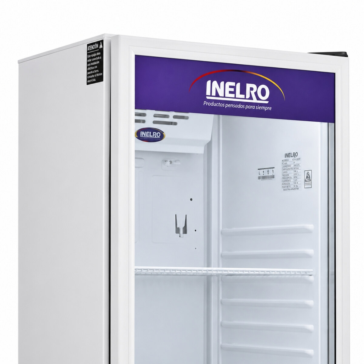 Heladera Exhibidora Inelro MT-450 437L Vertical Blanca-4
