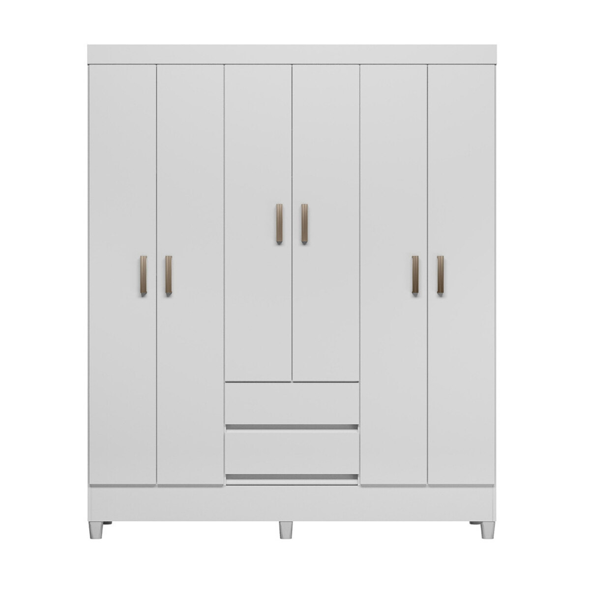 Placard Santos Andirá Fit 6.2 Blanco 6 Puertas 2 Cajones-2