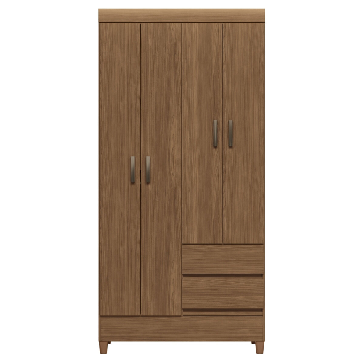 Placard individual con pies, 4 puertas y 2 cajones Jequitiba-2