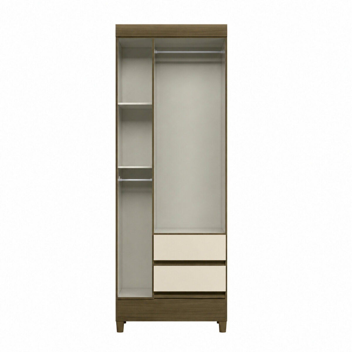 Placard Santos Andirá Fit 3.2 Beige 3 Puertas 2 Cajones-4