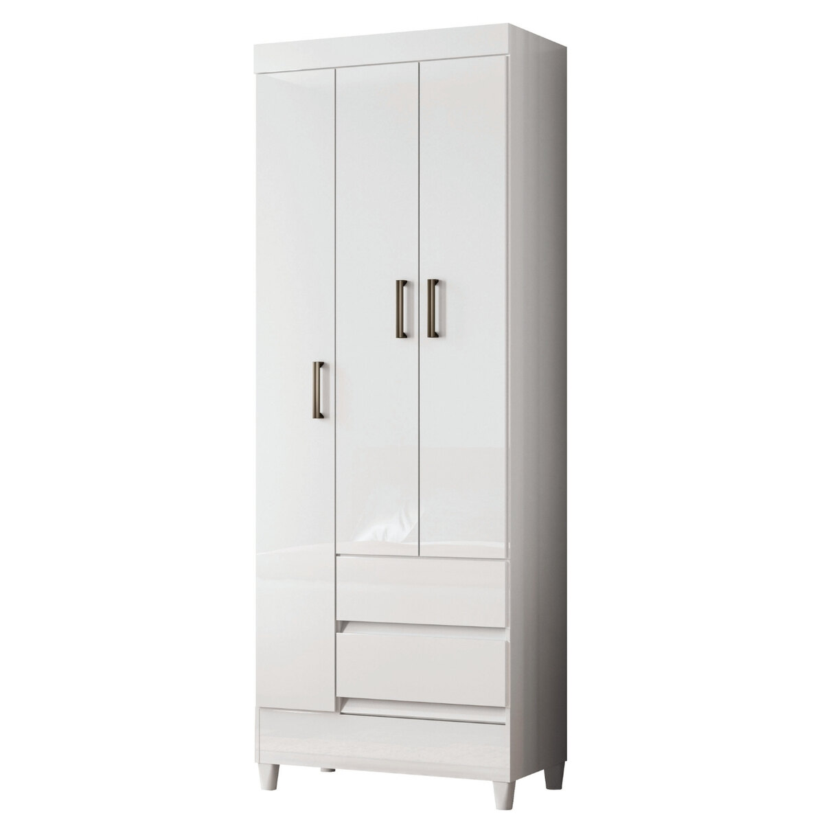 Placard Santos Andirá Fit 3.2 Blanco 3 Puertas 2 Cajones-1