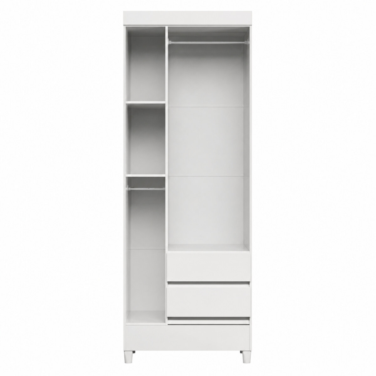Placard Santos Andirá Fit 3.2 Blanco 3 Puertas 2 Cajones-4
